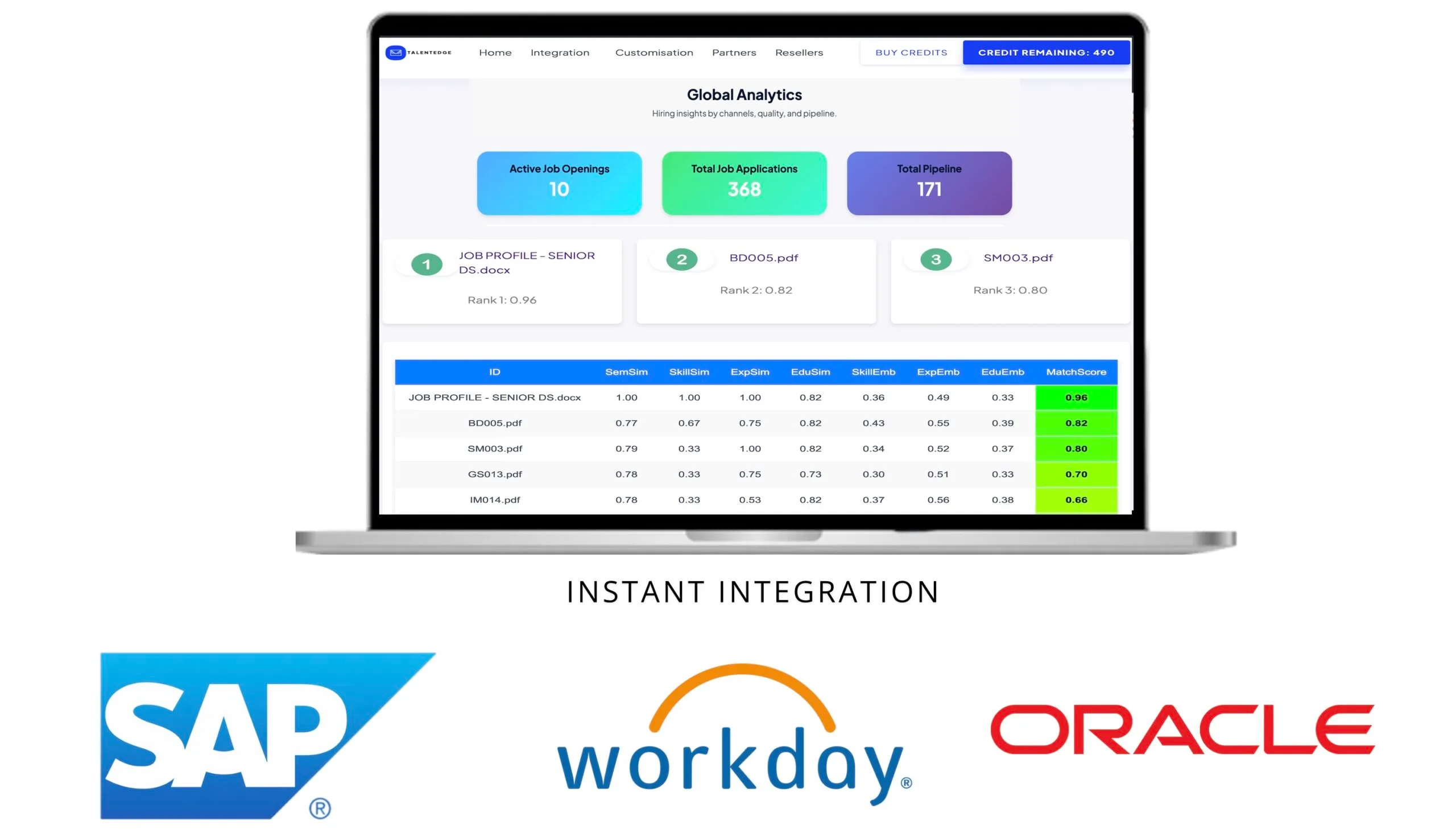 TalentEdge TalentEdge AI Candidate Matching Recruitment Hiring and scoring applicants instantly.